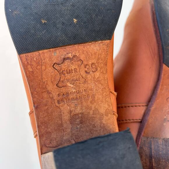 La Botte Gardiane Handmade Leather Ankle Boots French Heritage Western 38 Camel - Picture 12 of 13